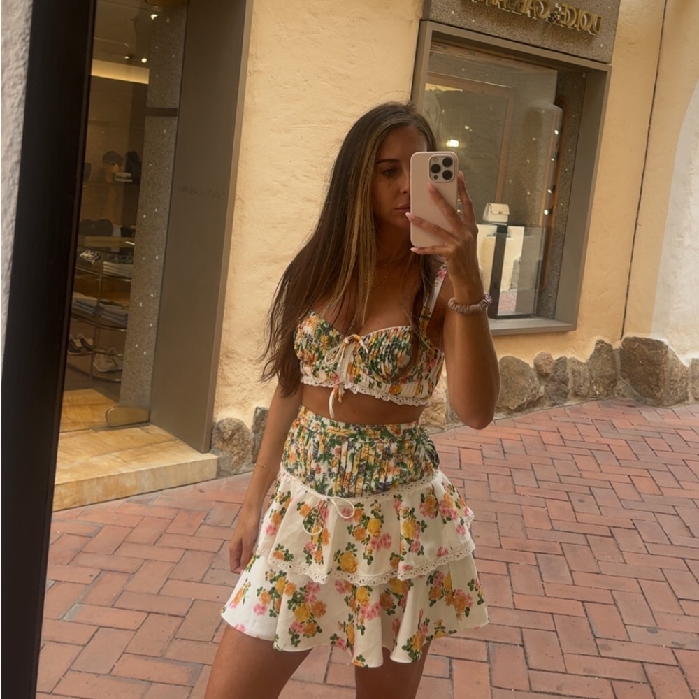 For Love And Lemons rosalyn skirt and top set